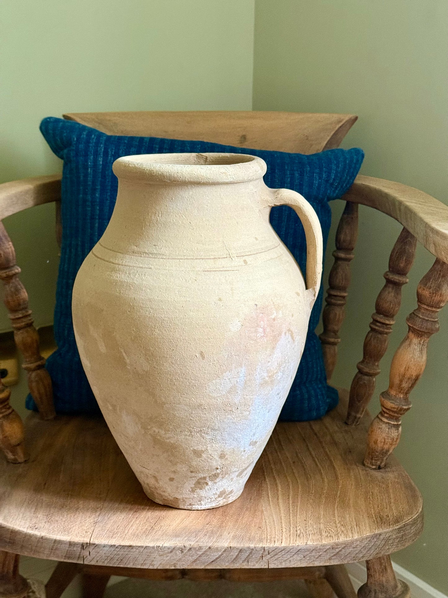 Handmade Terracotta Amphora Vase – Rustic Mediterranean Pottery