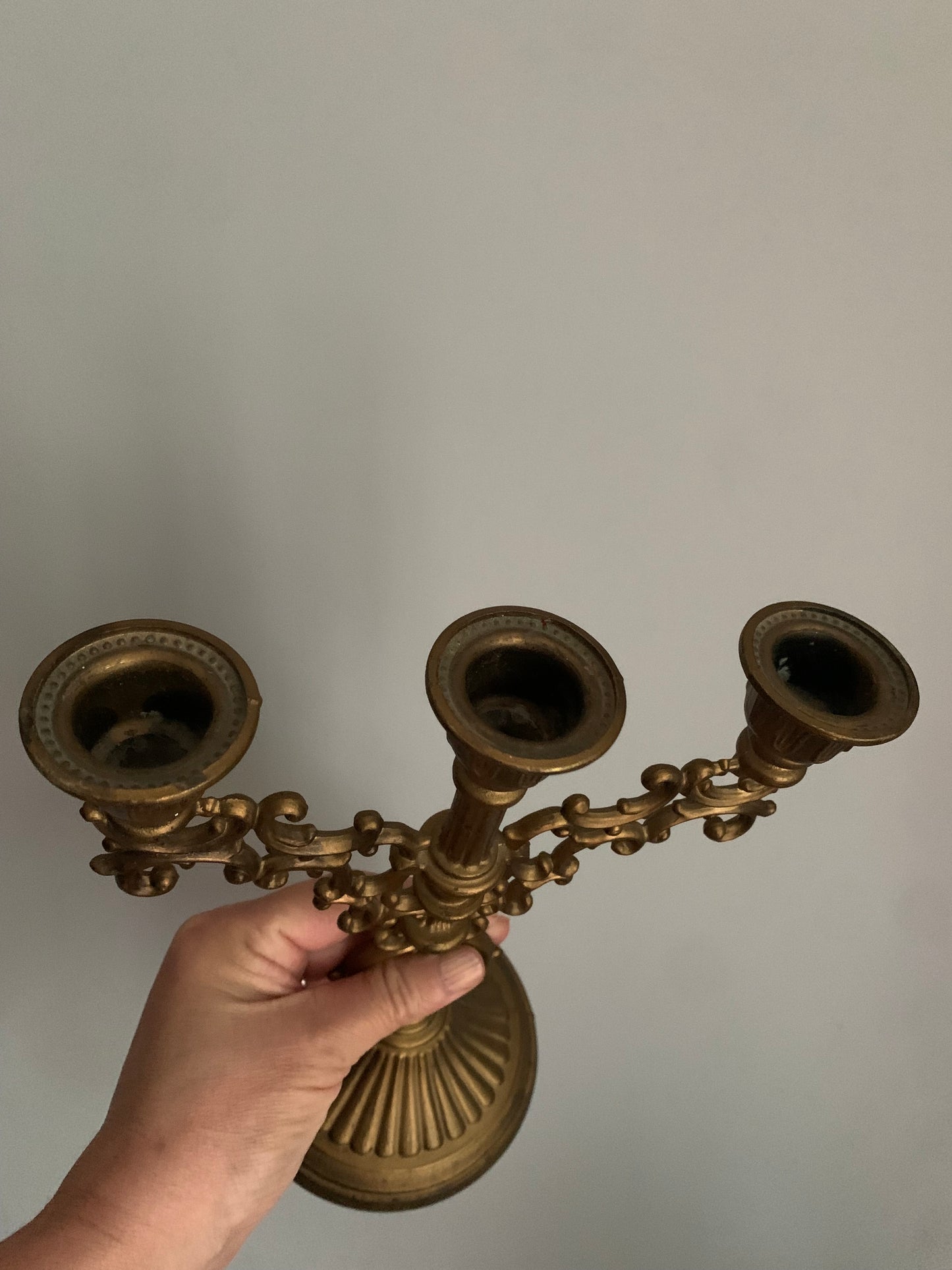 Vintage brass candlesticks.