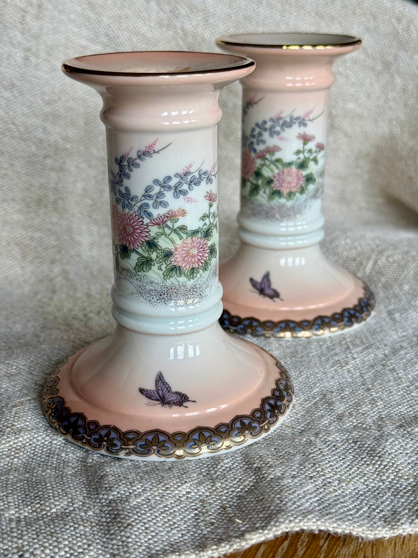 Vintage St. Michael candlestick holders.