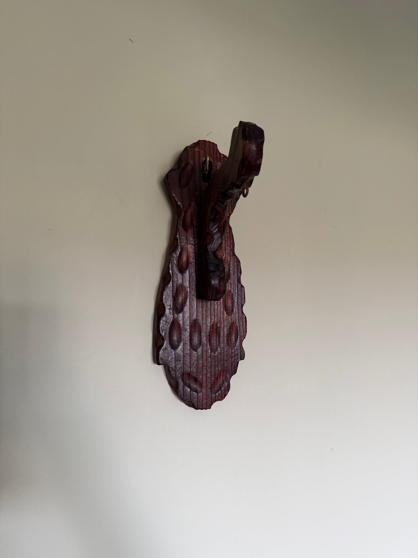 Vintage Wooden Wall Hook – Rustic Alpine / Black Forest Style