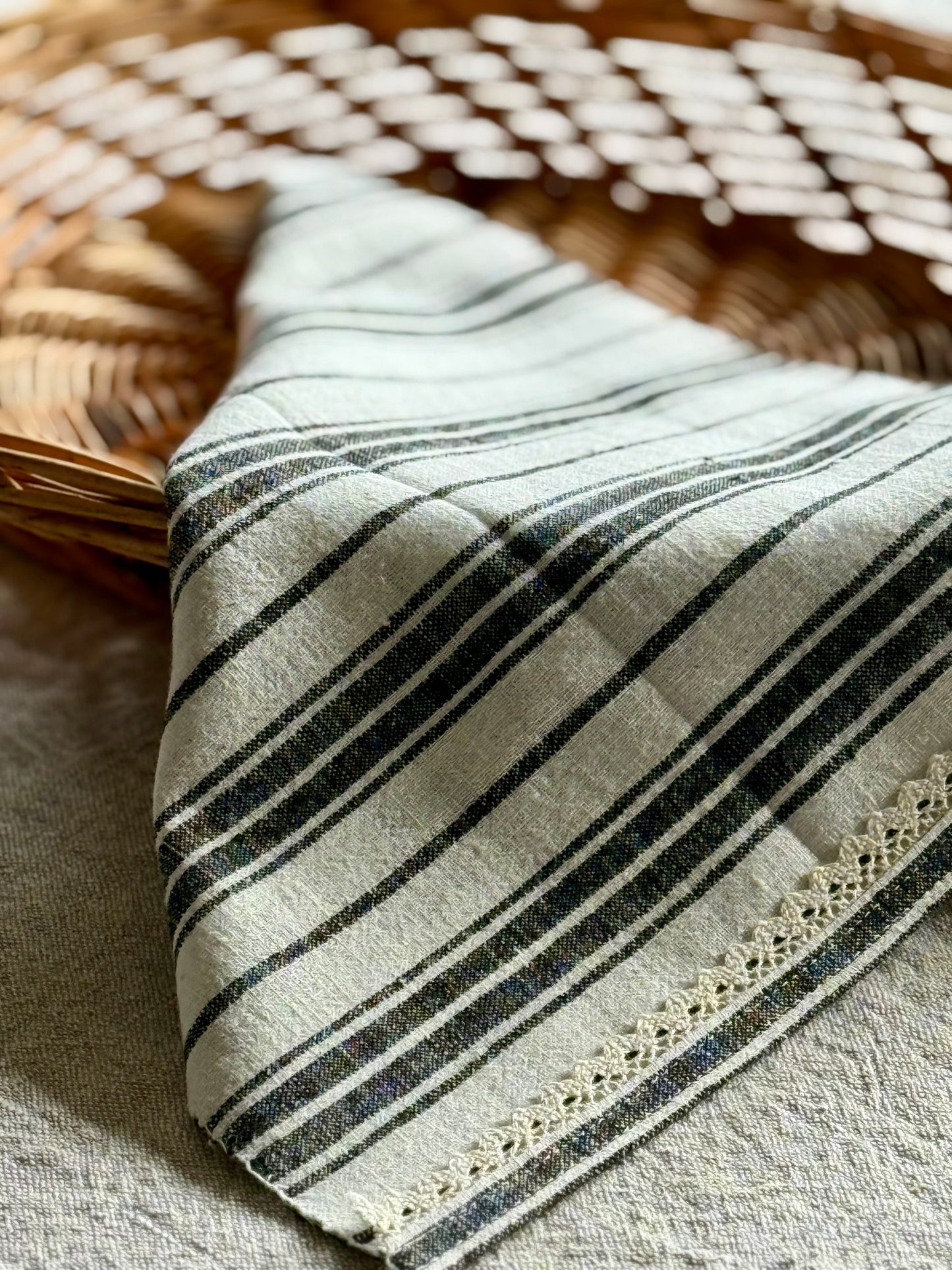 Vintage, handwoven cotton cloth.