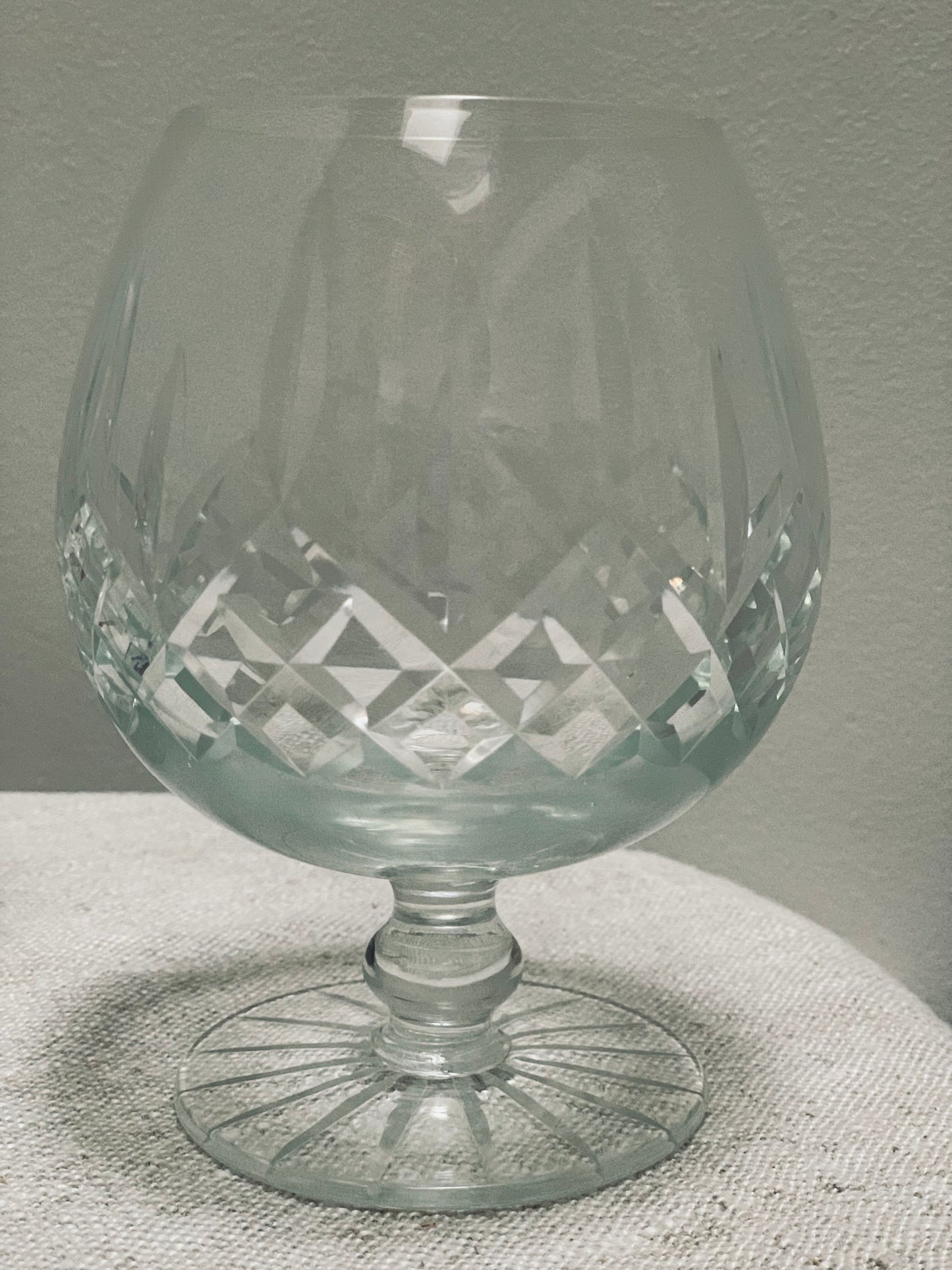 Beautiful, vintage, set of two crystal stemmed glasses.