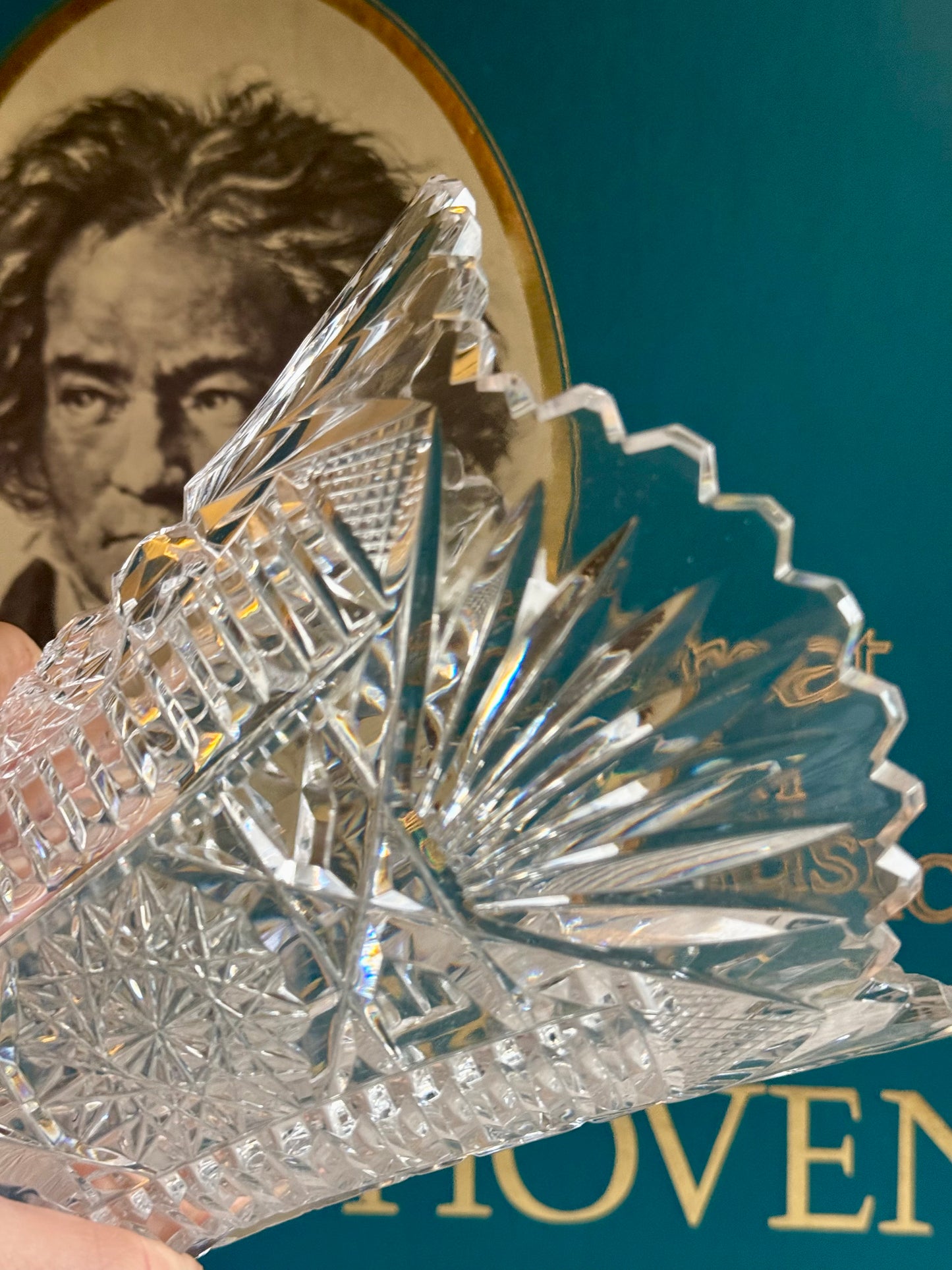 True vintage crystal vase.