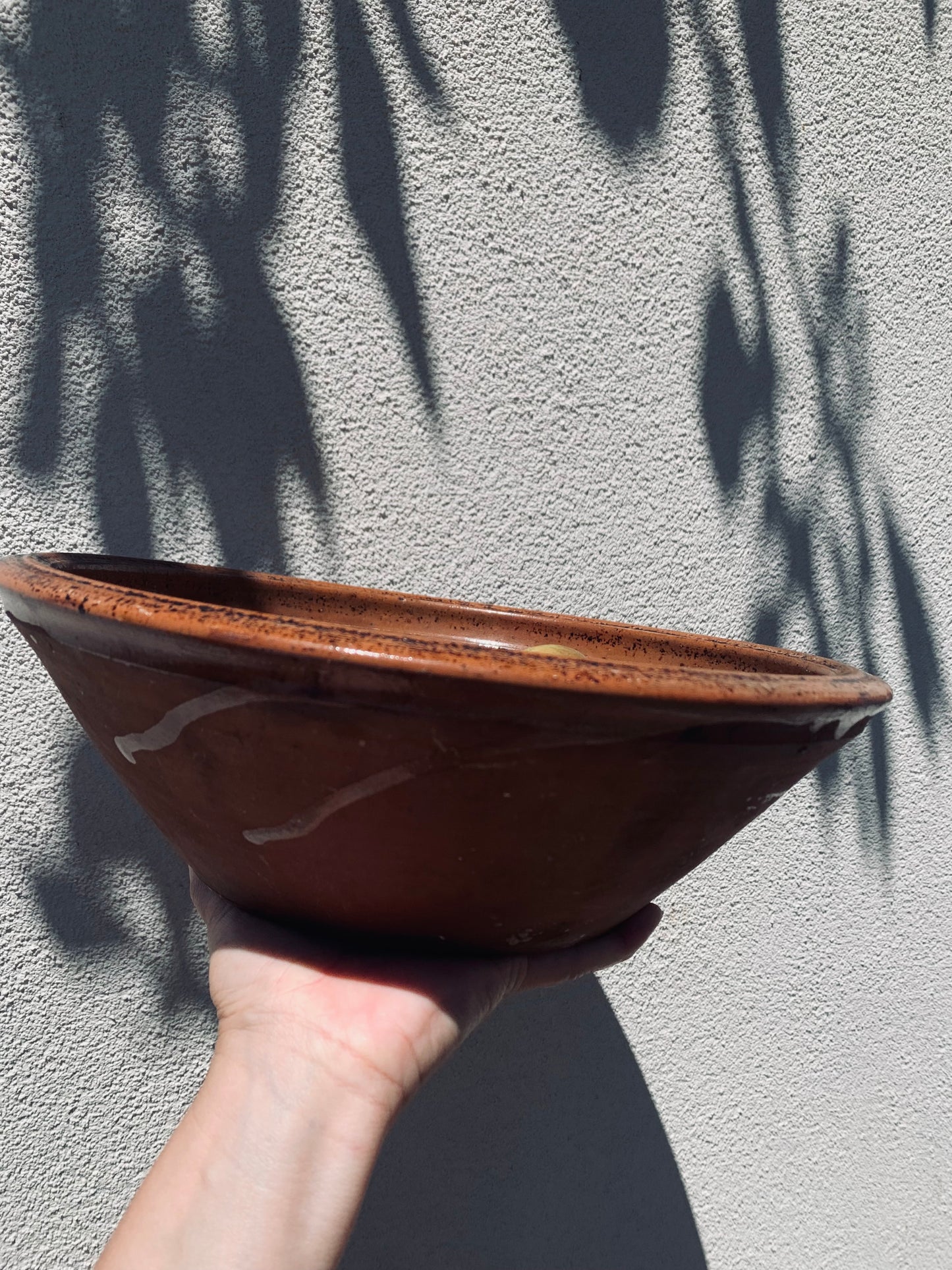 Vintage, hand thrown ceramic bowl.