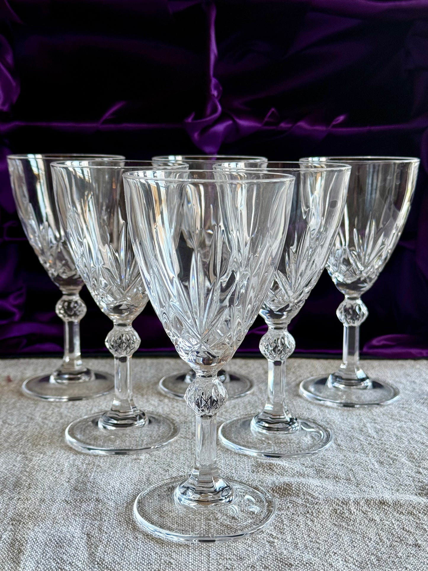 RCR Royal Crystal Rock 24% Lead Crystal Wine Goblets – Boxed Set of 6