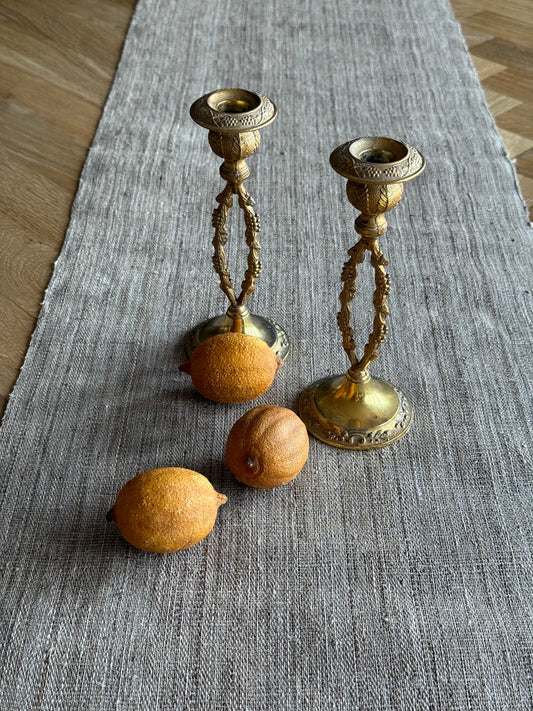 Vintage, brass plated candlestick holders.