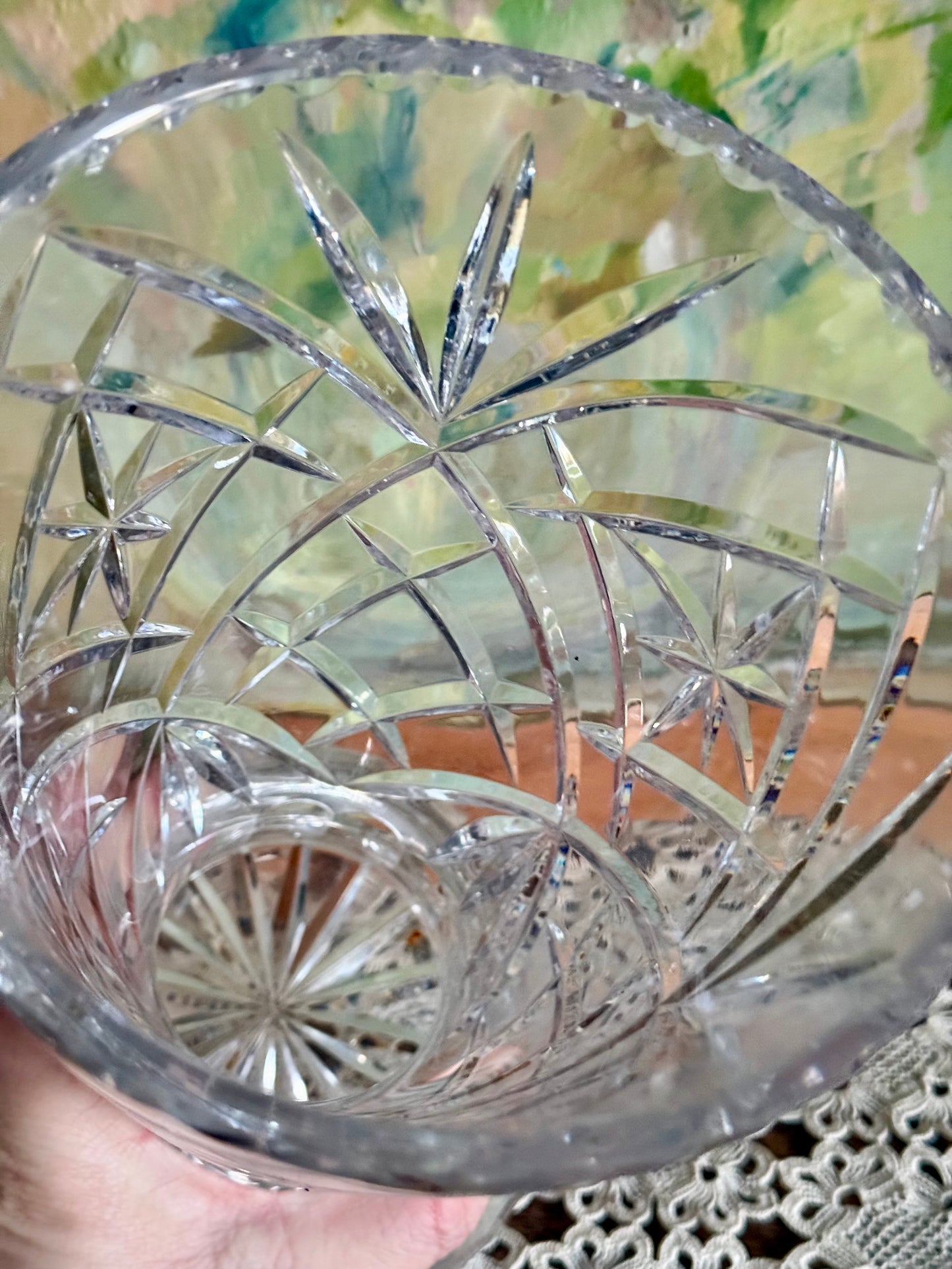 Vintage Elegant Cut Crystal Vase