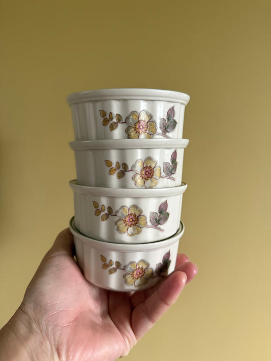 Autumn leaves set of 4 ramekins.