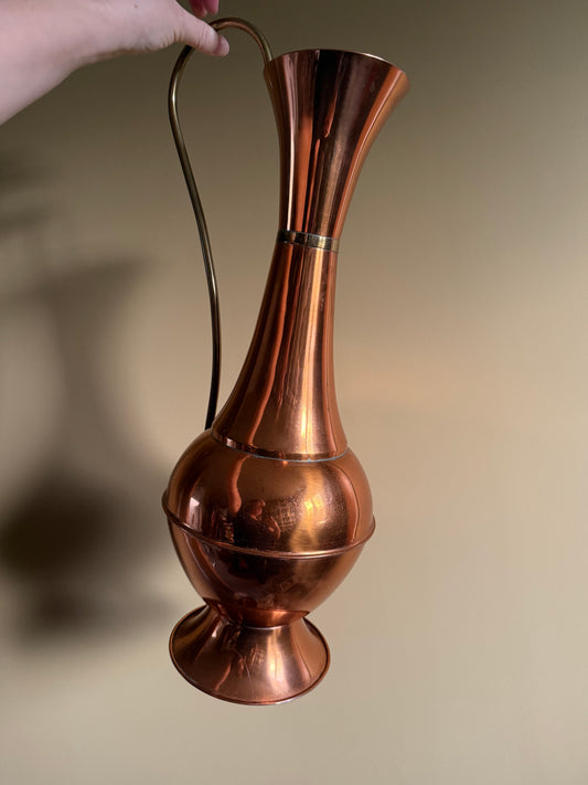 Vintage, genuine copper pitcher.