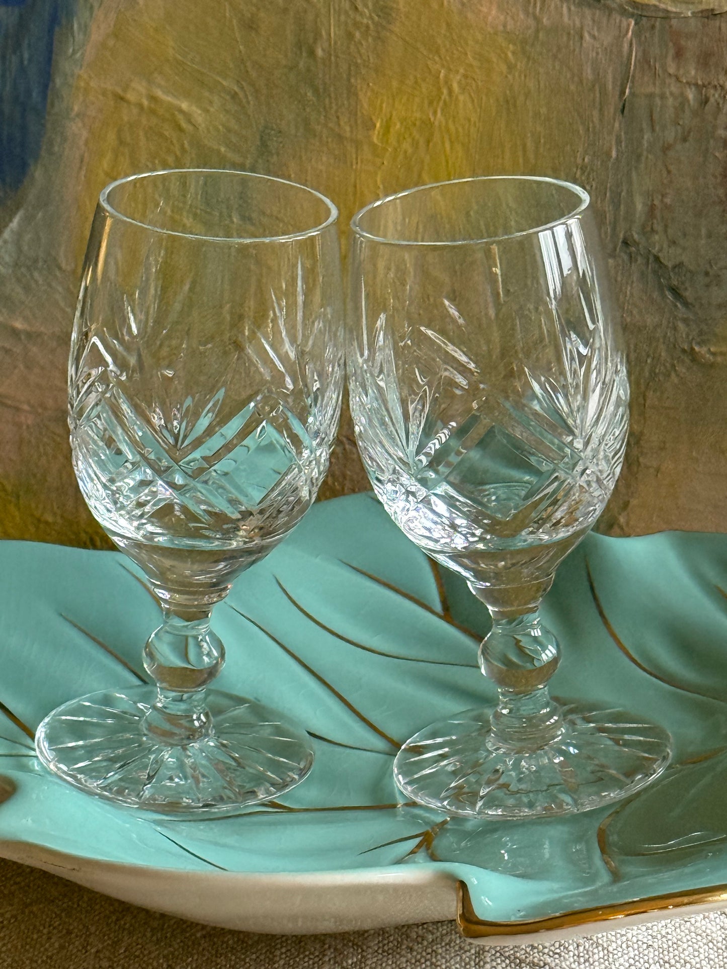 High quality vintage stemmed glasses.