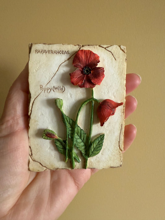 Vintage, small floral wall art.