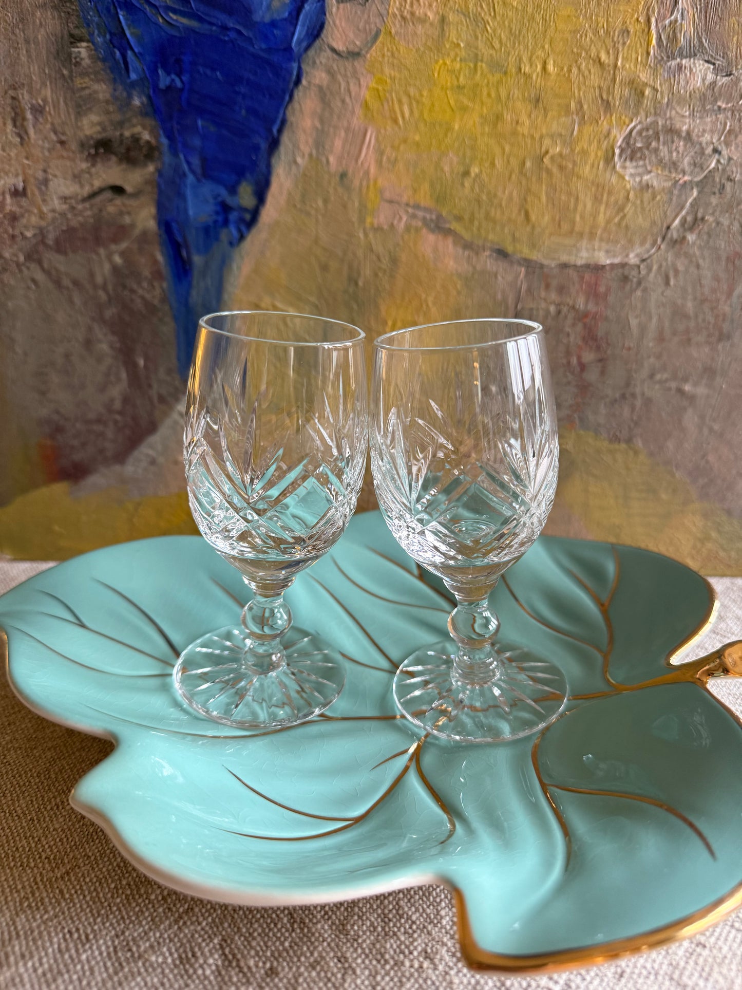 High quality vintage stemmed glasses.