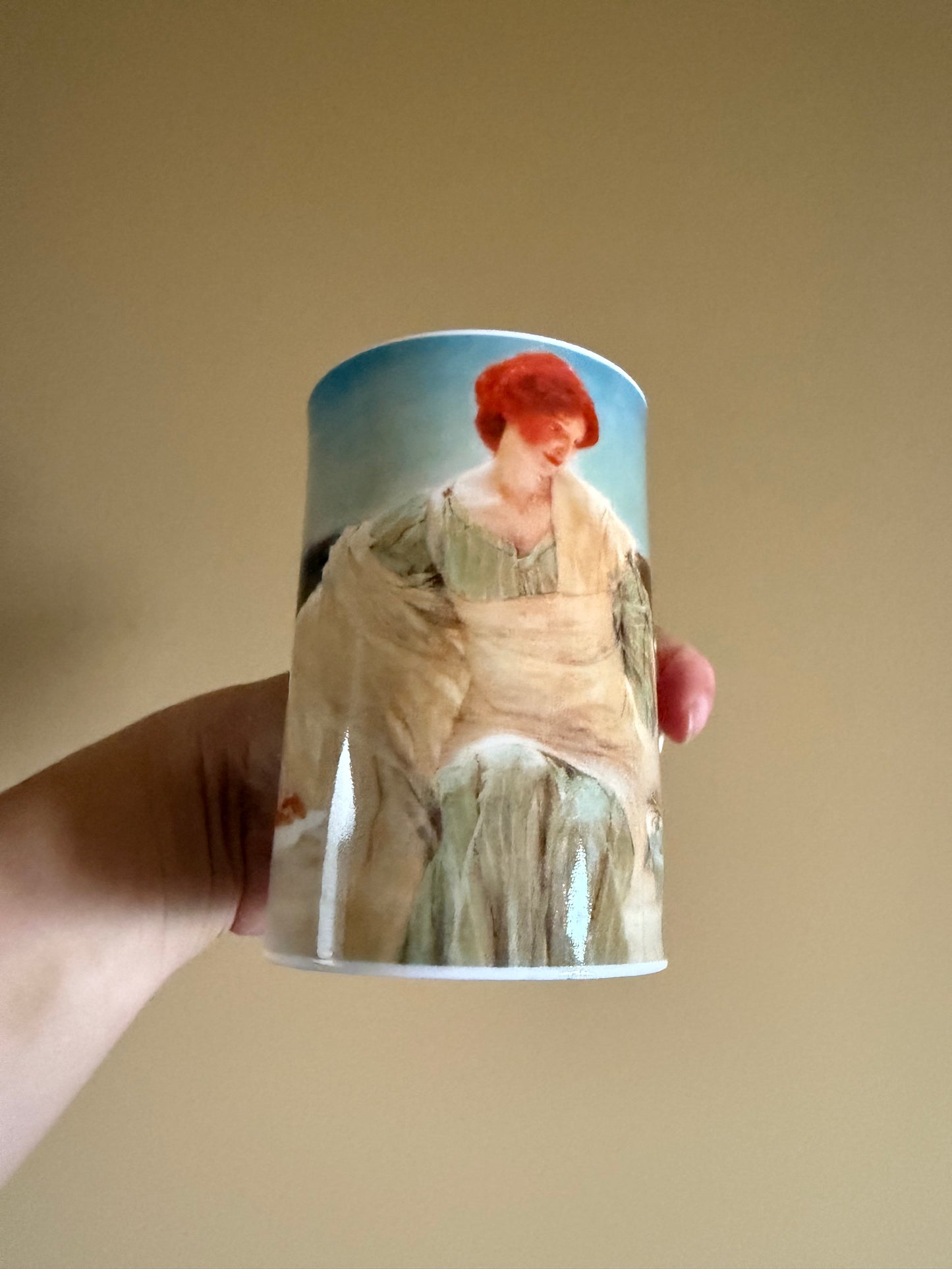 Vintage, art fine bone china mug.