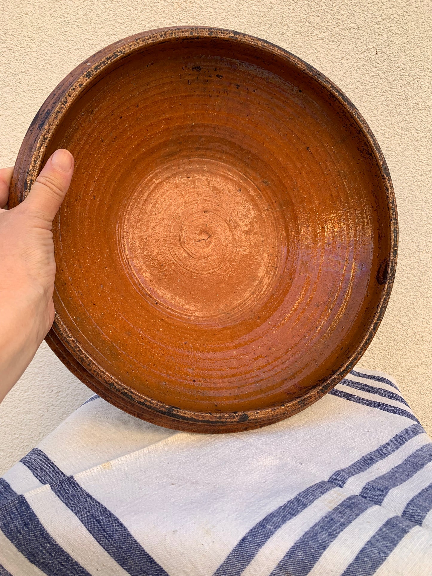 Vintage, hand thrown ceramic bowl.