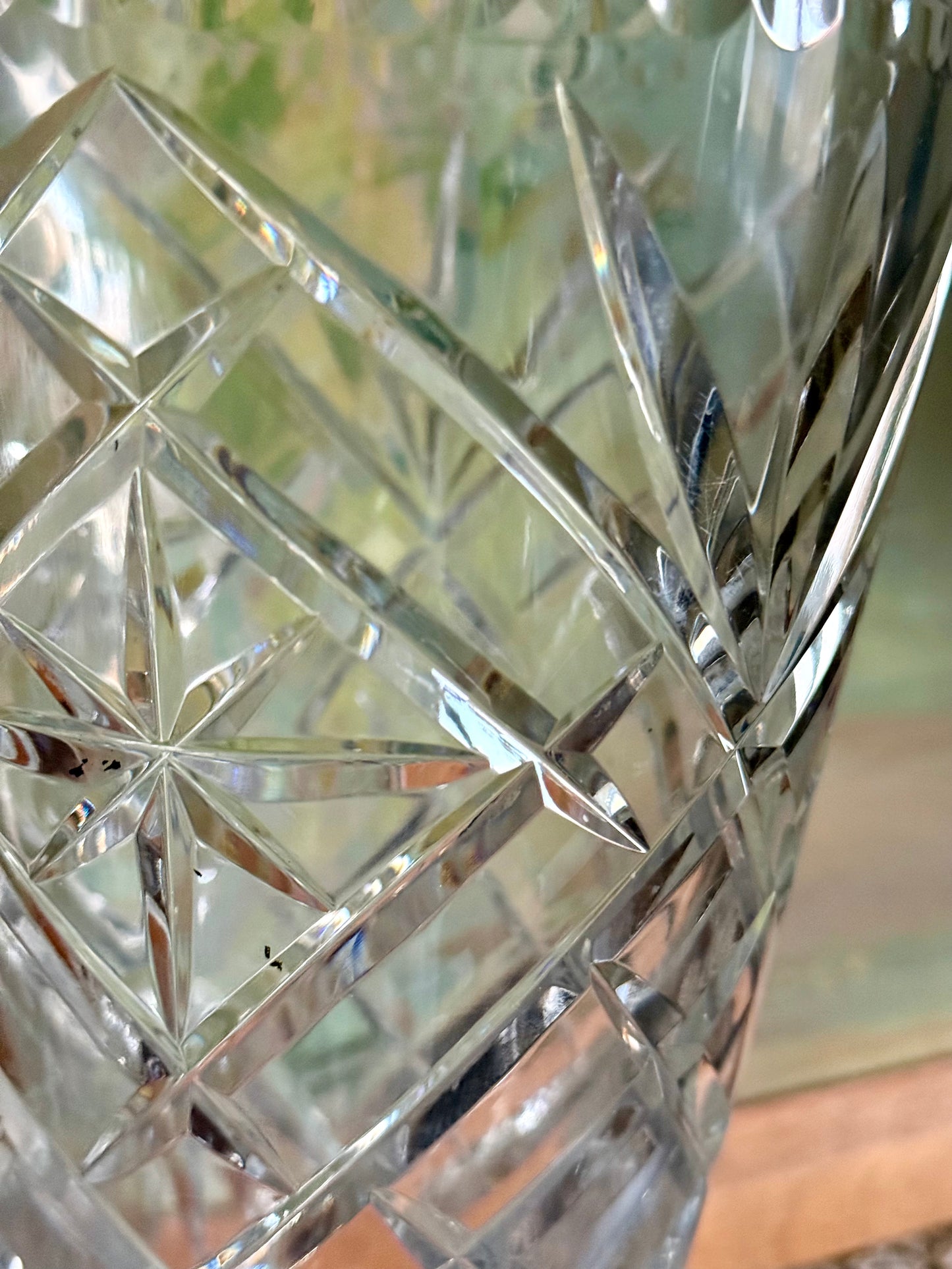 Vintage Elegant Cut Crystal Vase