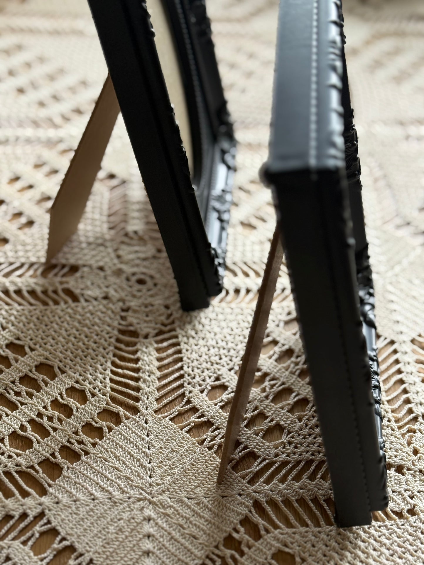 Vintage Style Black Ornate Photo Frames – Set of 2