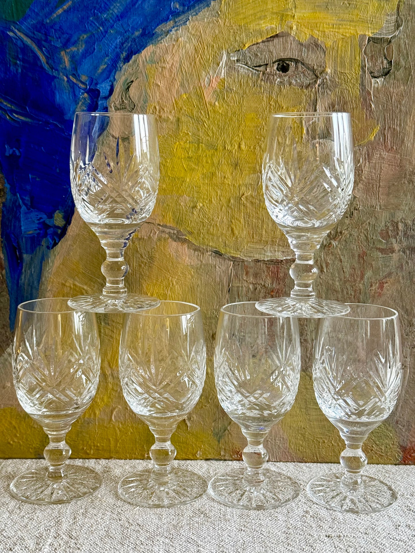 High quality vintage stemmed glasses.