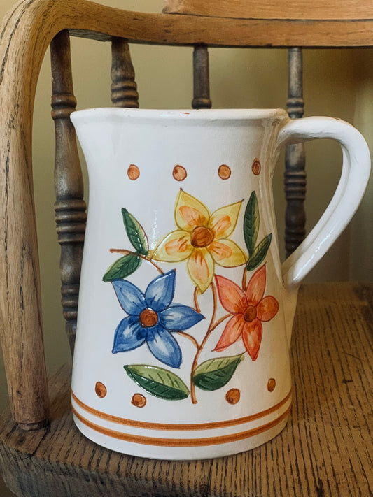 Vintage, handmade ceramic jug.