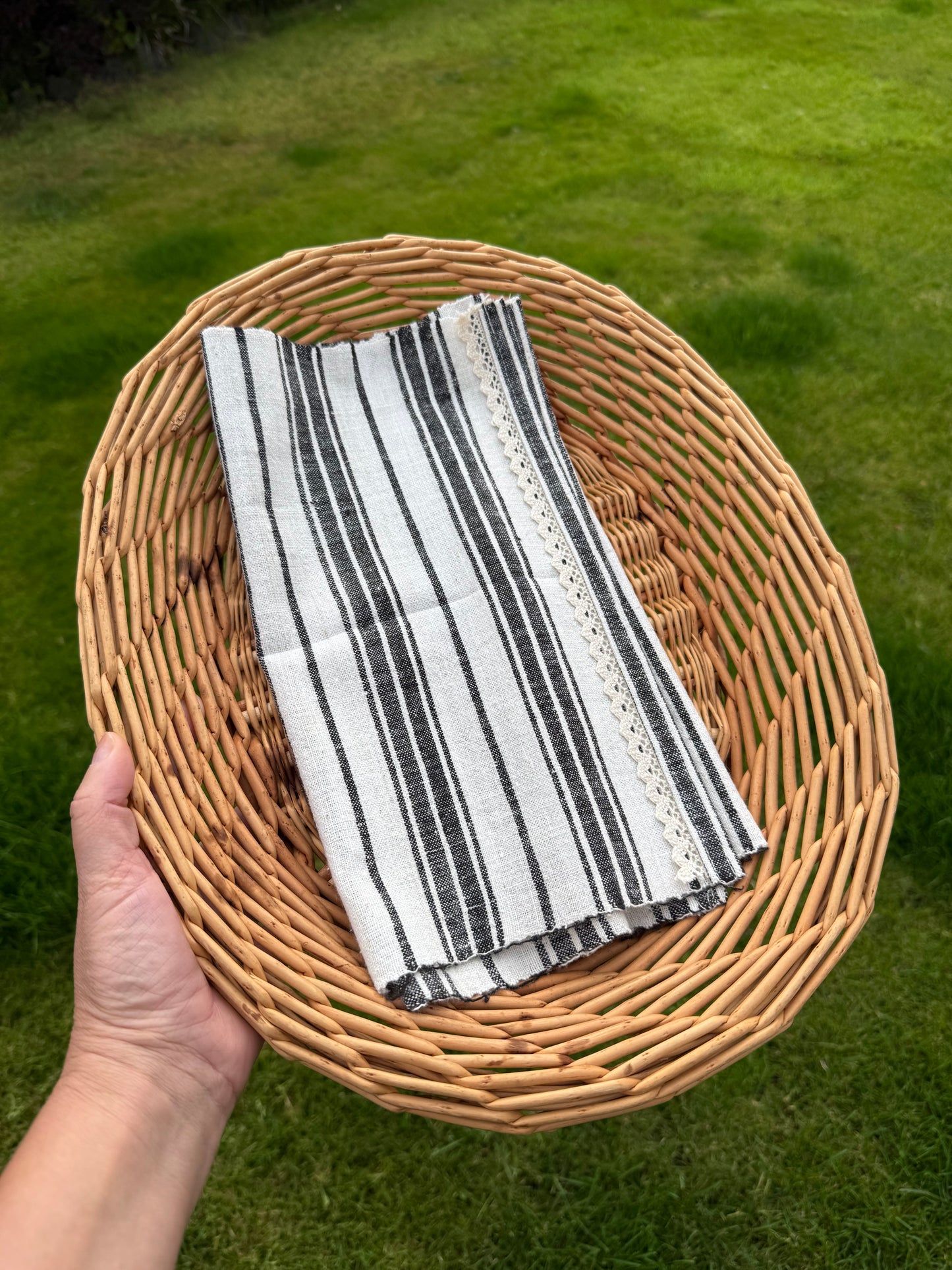 Vintage, handwoven cotton cloth.