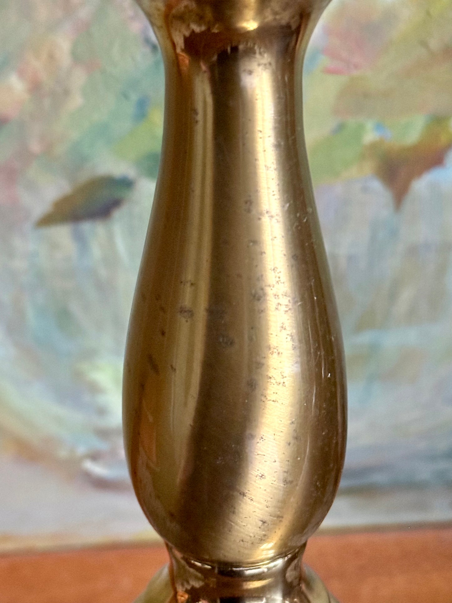 Vintage Solid Brass Table Lamp Base – Made in England – Classic Traditional Bedside Light