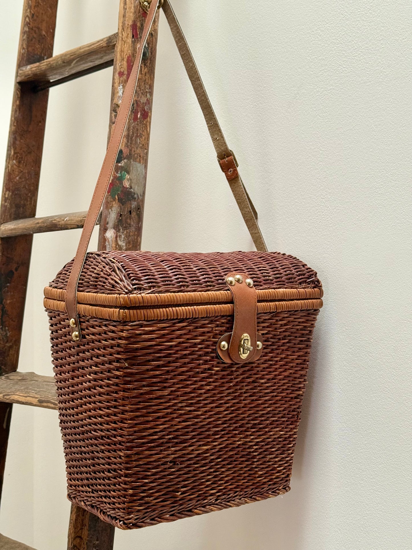 Vintage picnic basket