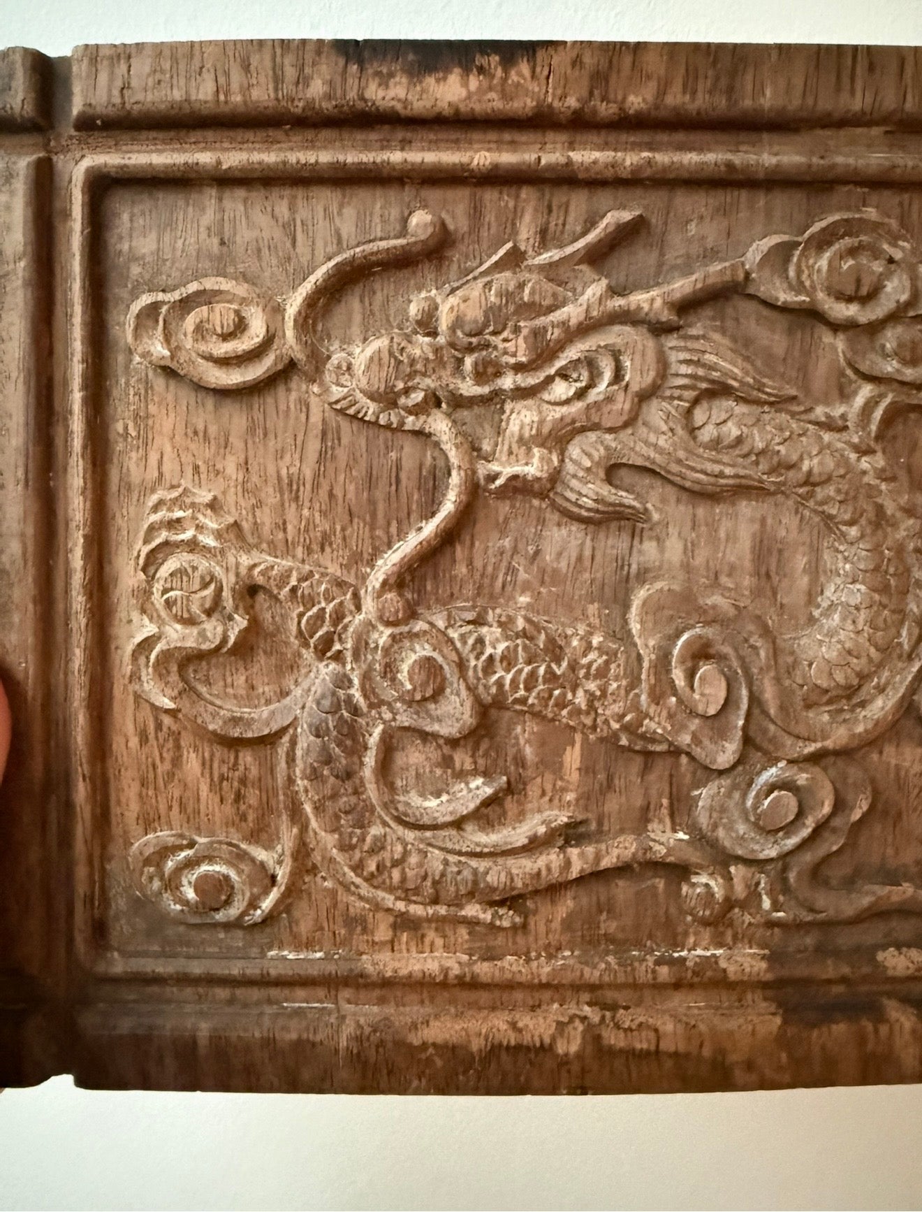 Carved Wooden Dragon Wall Panels – Traditional Oriental Relief Plaques