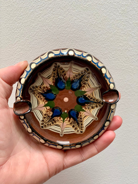 Vintage, terracotta ashtray.