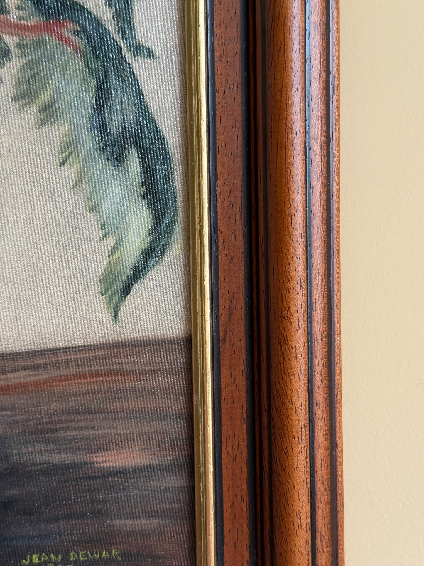 Vintage, acrylic on canvas painting.