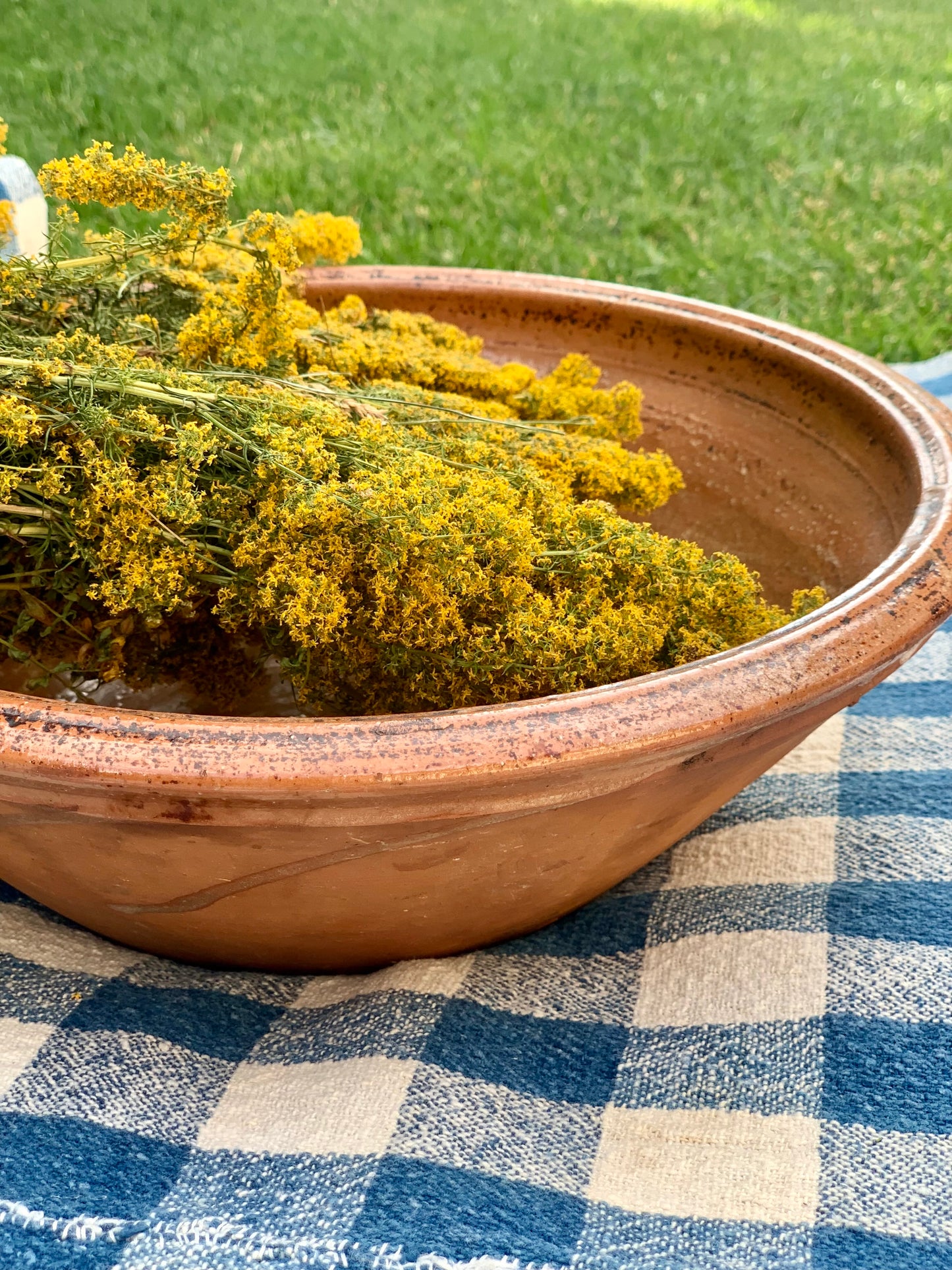 Vintage, hand thrown ceramic bowl.