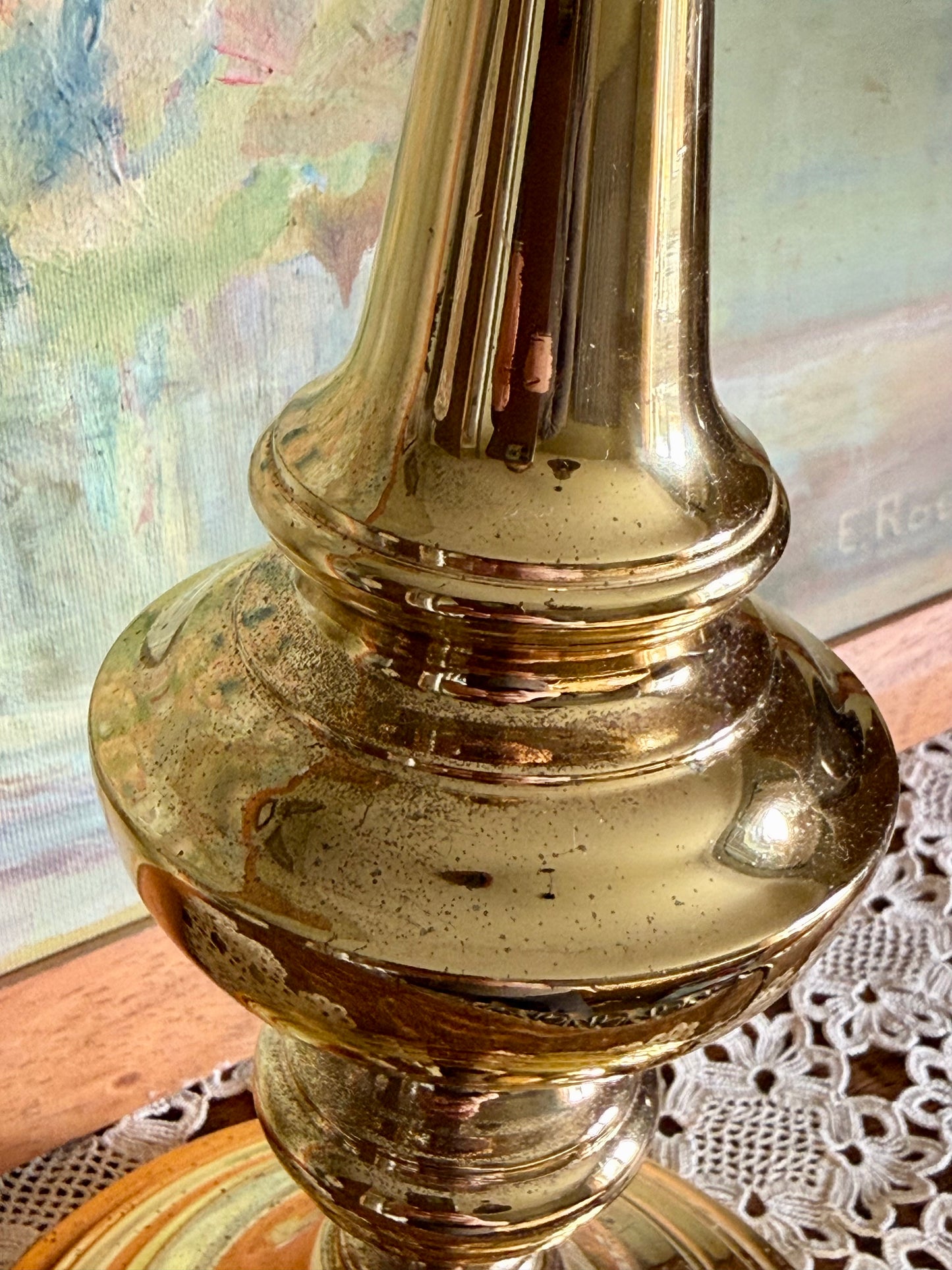 Vintage Style Brass Table Lamp Base – BHS Made in Britain