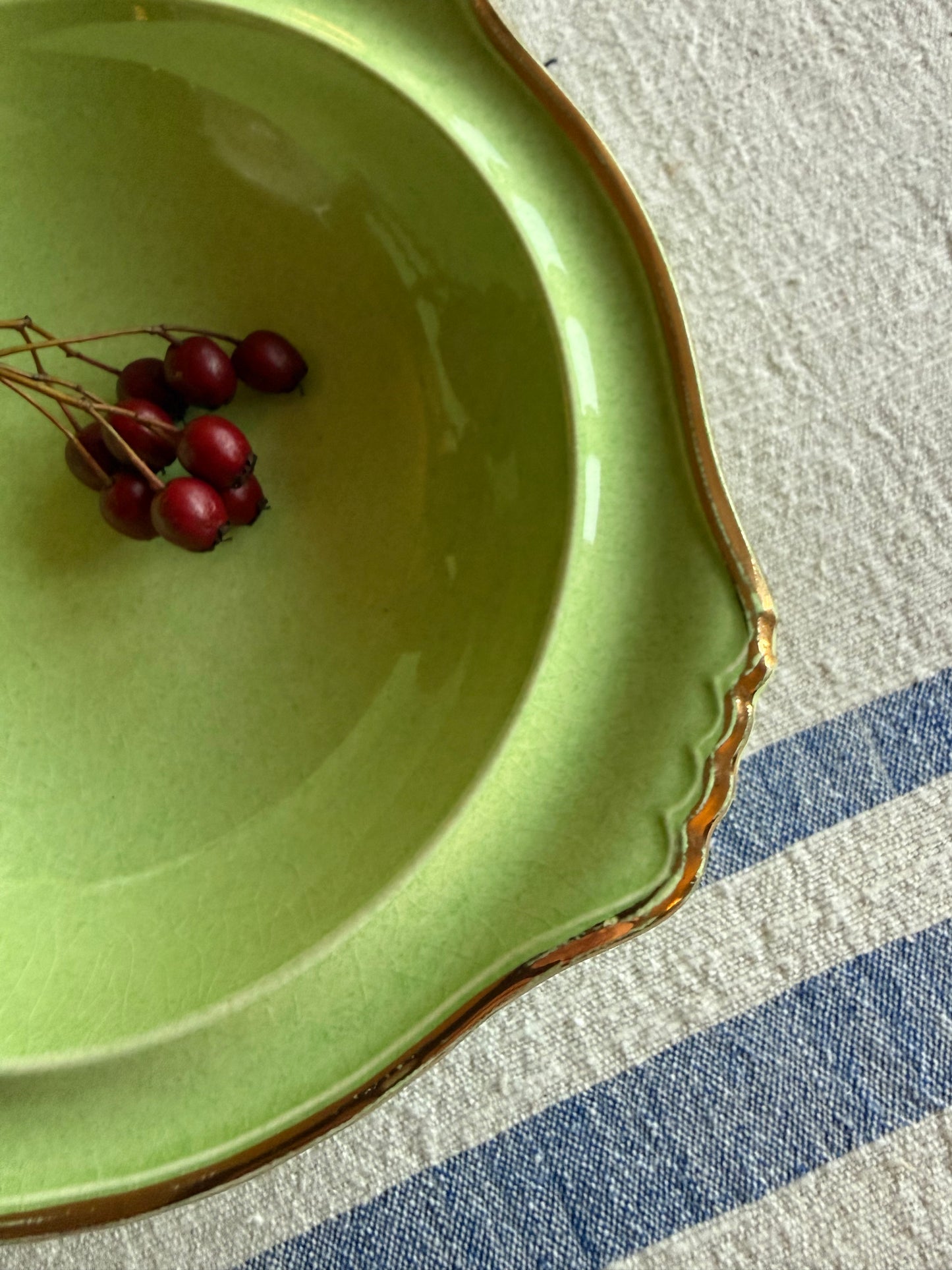 Antique apple green bowls.