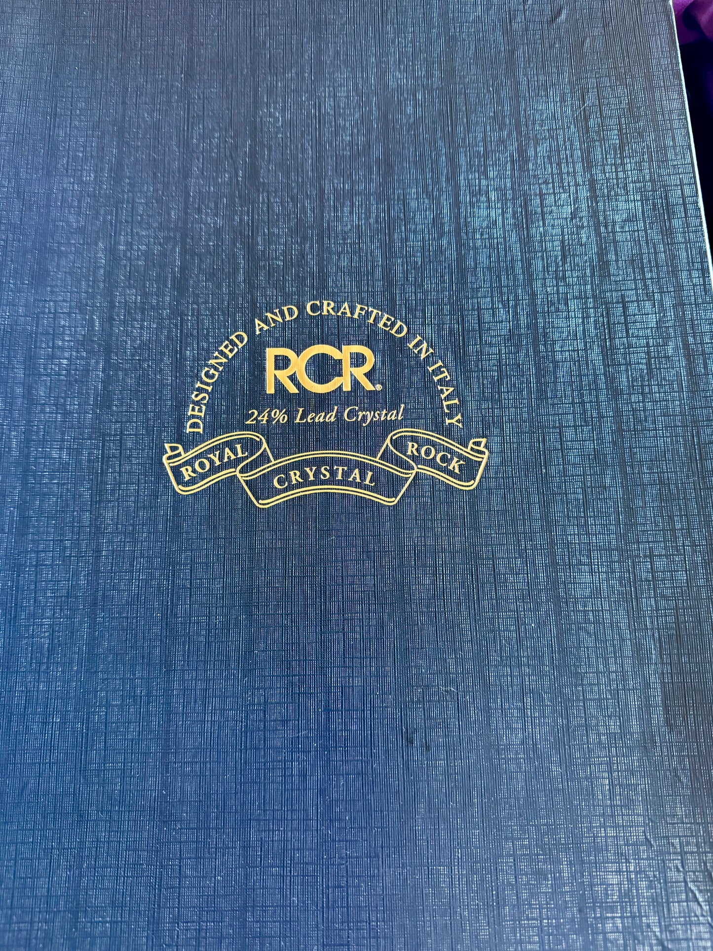 RCR Royal Crystal Rock 24% Lead Crystal Wine Goblets – Boxed Set of 6