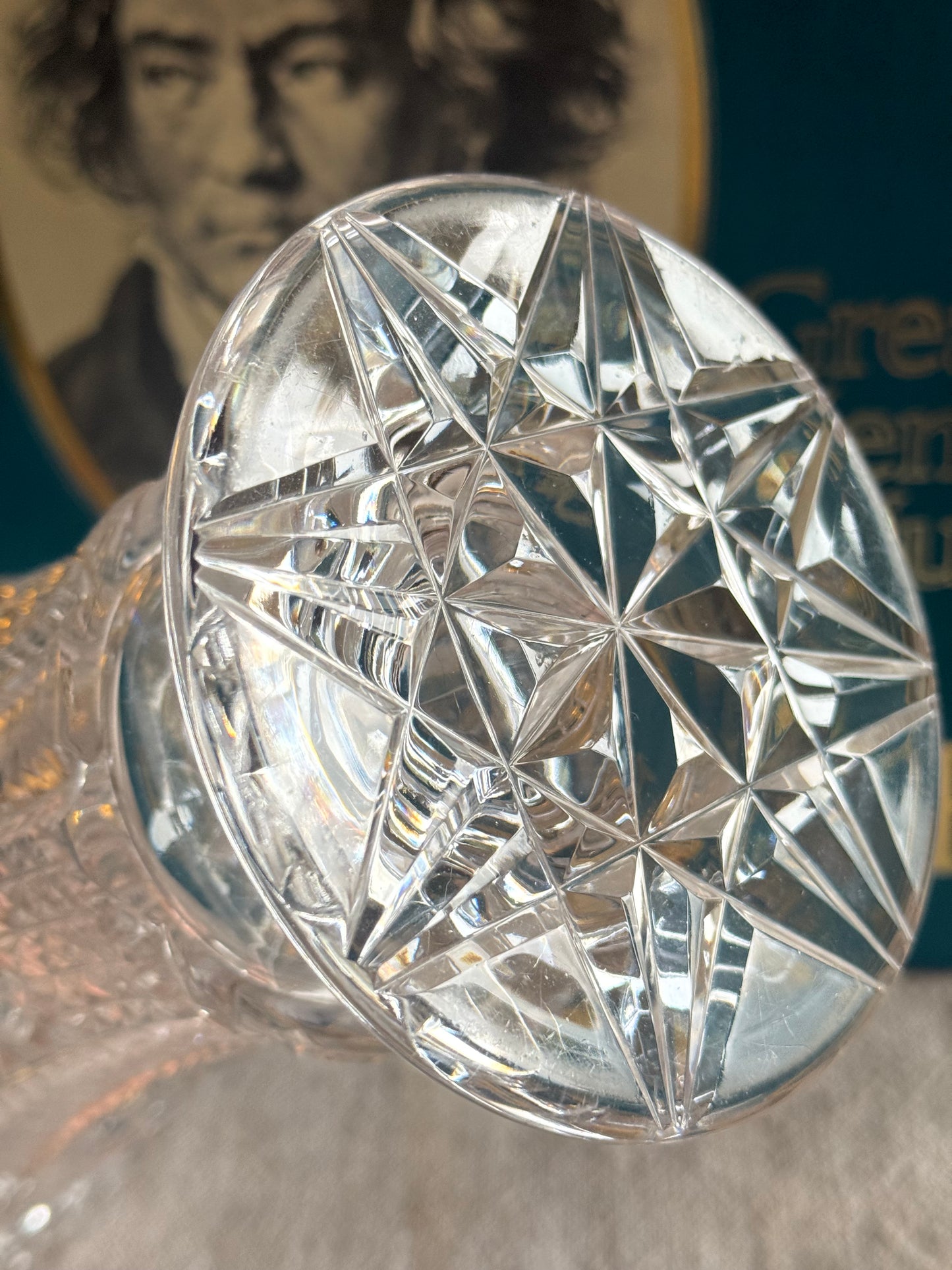 True vintage crystal vase.