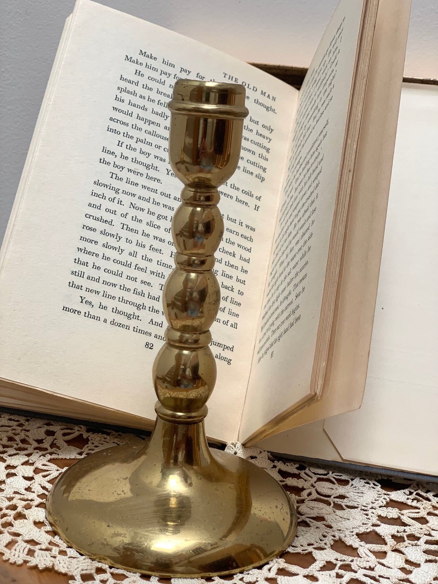 Vintage, elegant, solid brass candlestick holders.