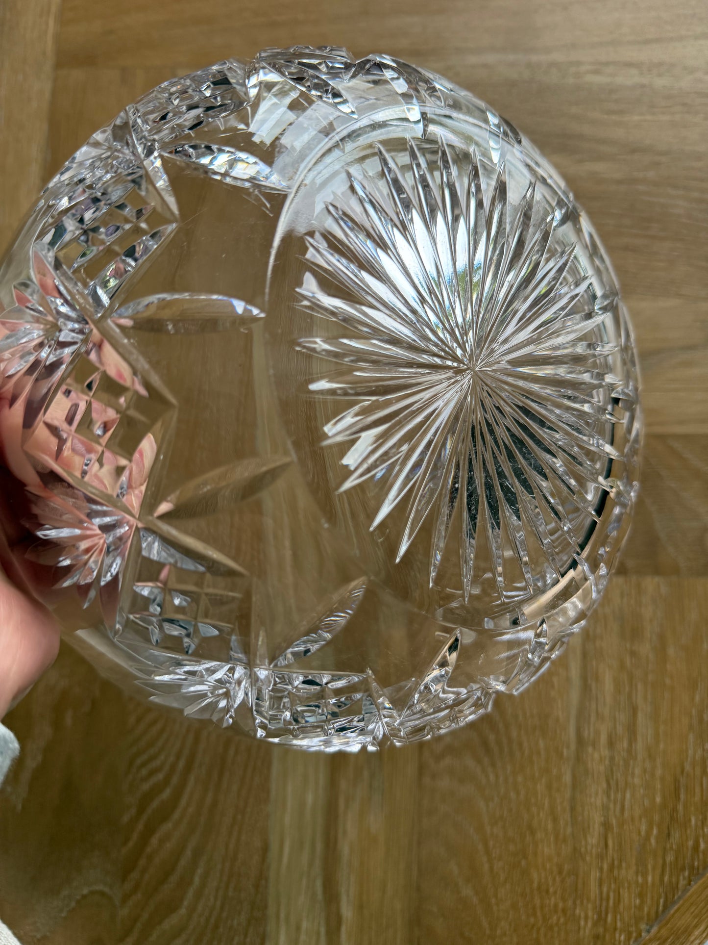 Heavy vintage crystal bowl.