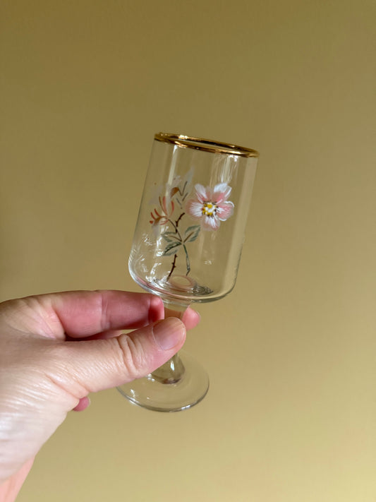 Vintage, sweet, hand painted glasses.