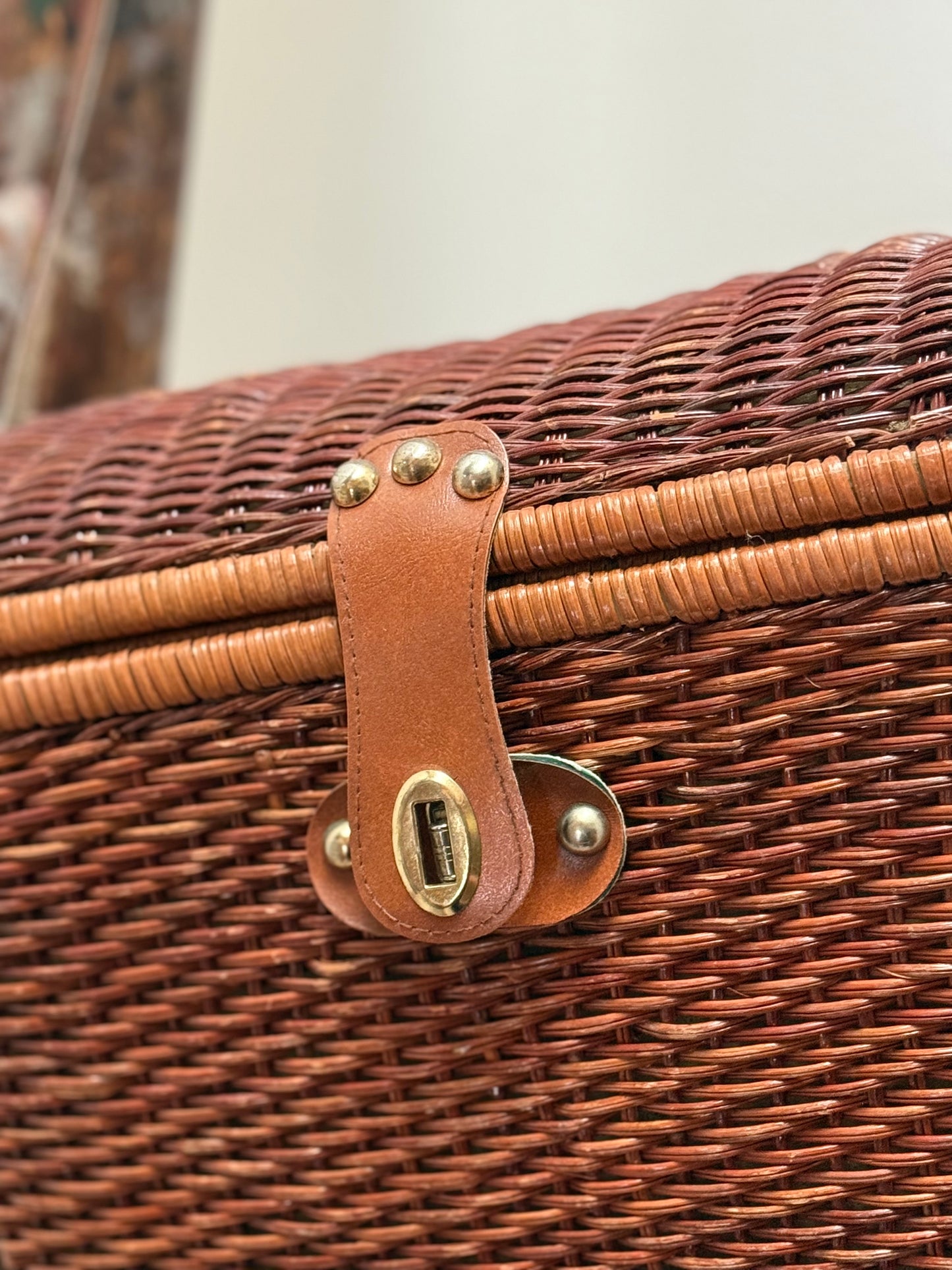 Vintage picnic basket