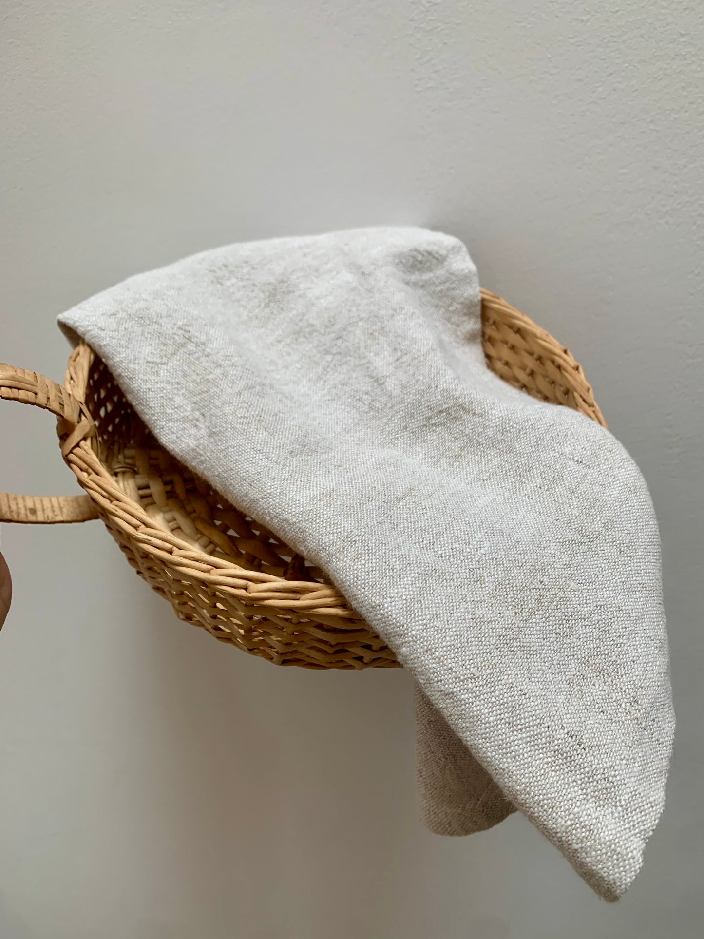 Vintage, wicker bread basket.