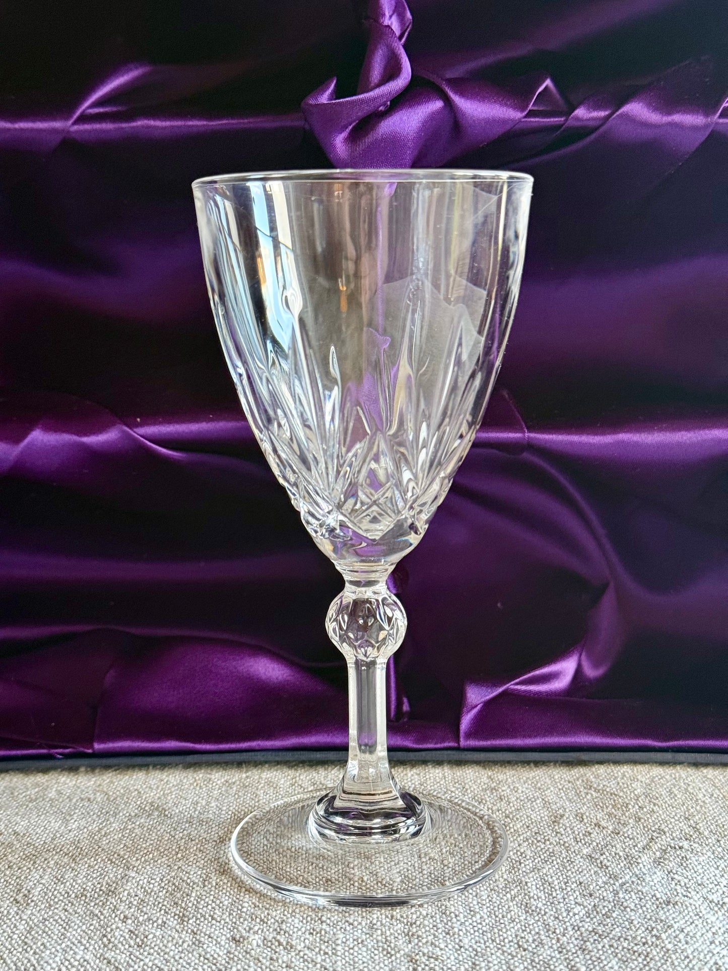 RCR Royal Crystal Rock 24% Lead Crystal Wine Goblets – Boxed Set of 6