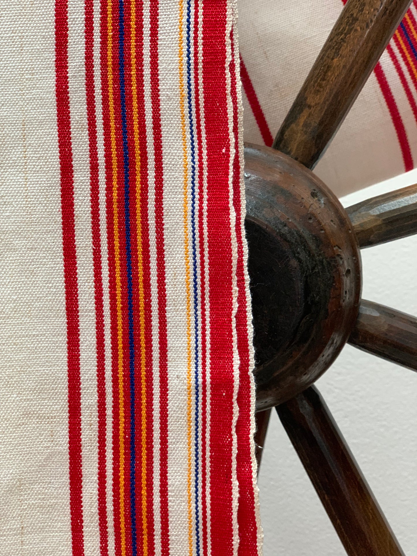 Antique, handwoven, 100% cotton table runner.