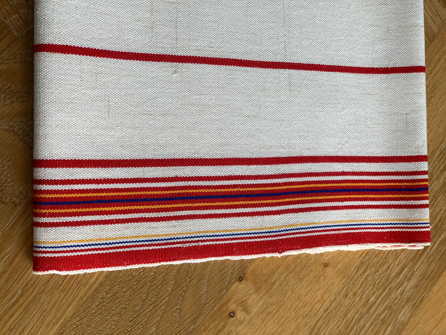 Antique, handwoven, 100% cotton table runner.