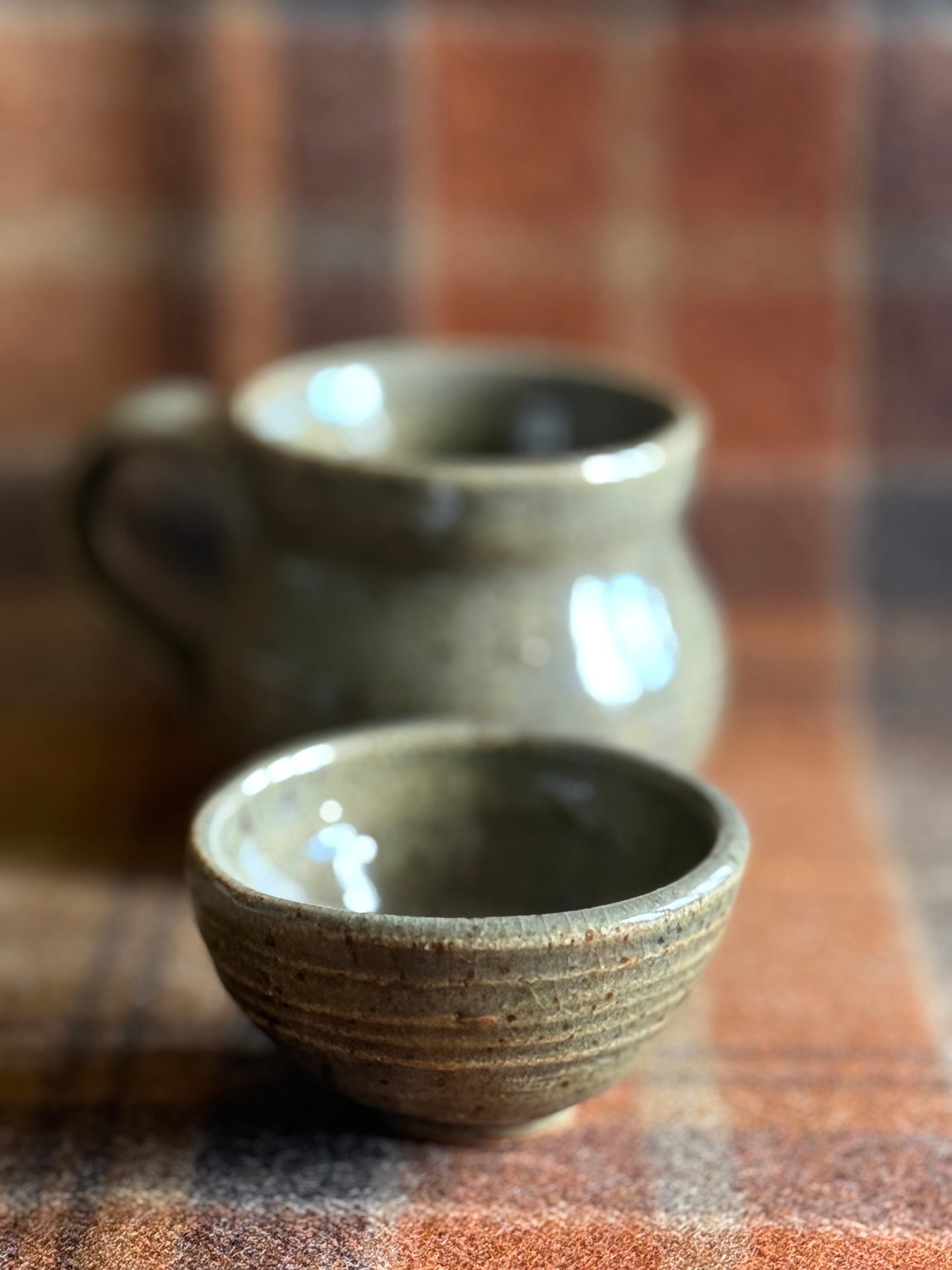 Vintage Handmade studio pottery set.
