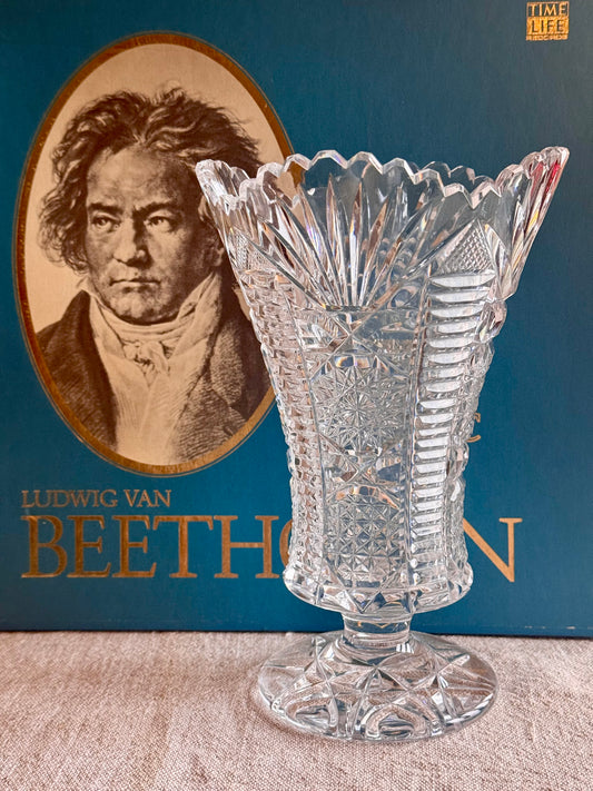True vintage crystal vase.