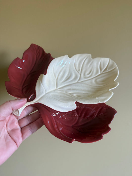 Vintage, fine bone china leaf dish.