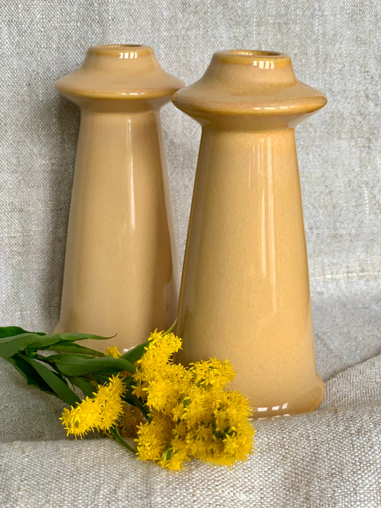 Vintage, ceramic candlestick holders.