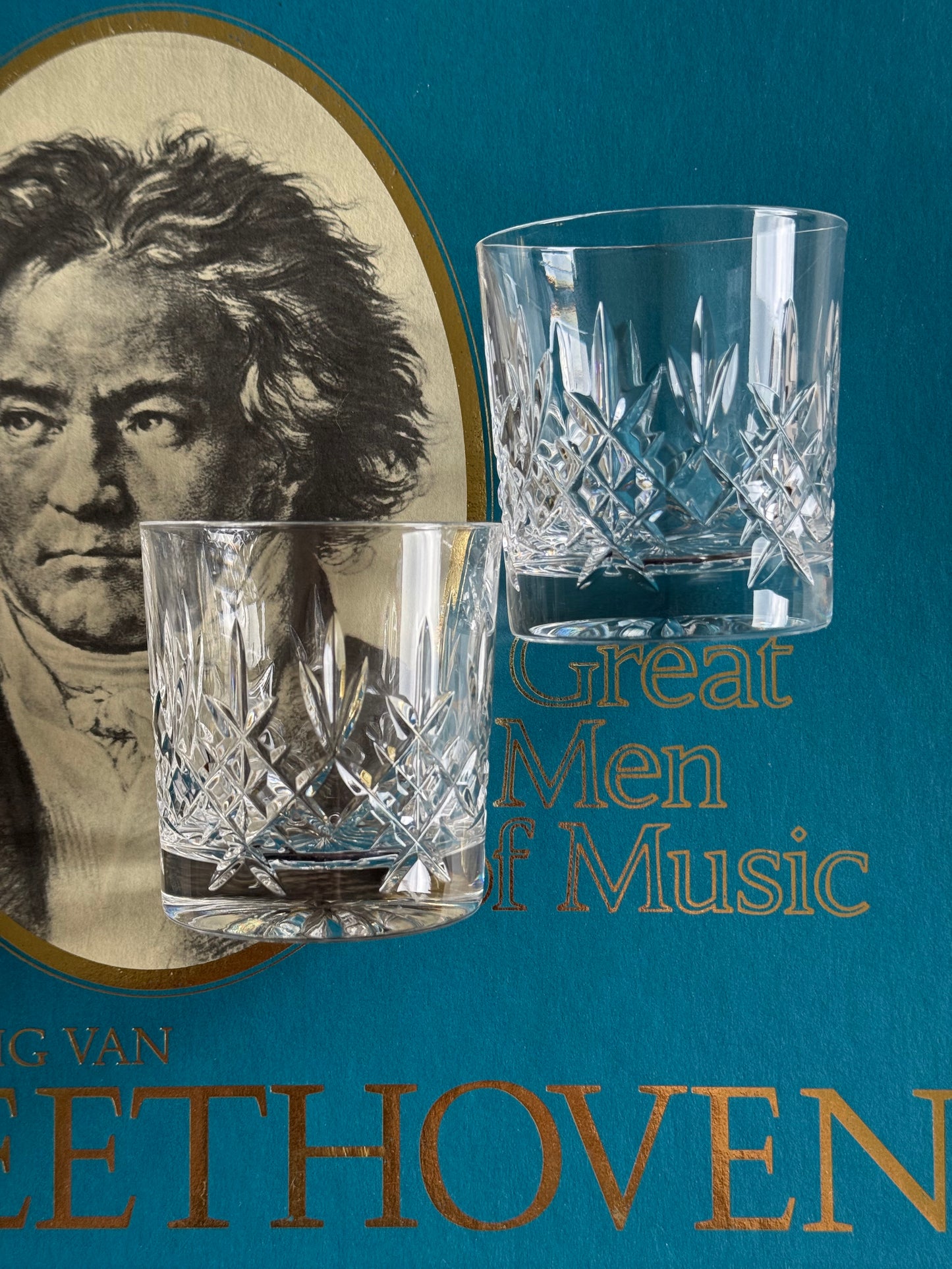 Vintage Edinburgh crystal whiskey glasses.