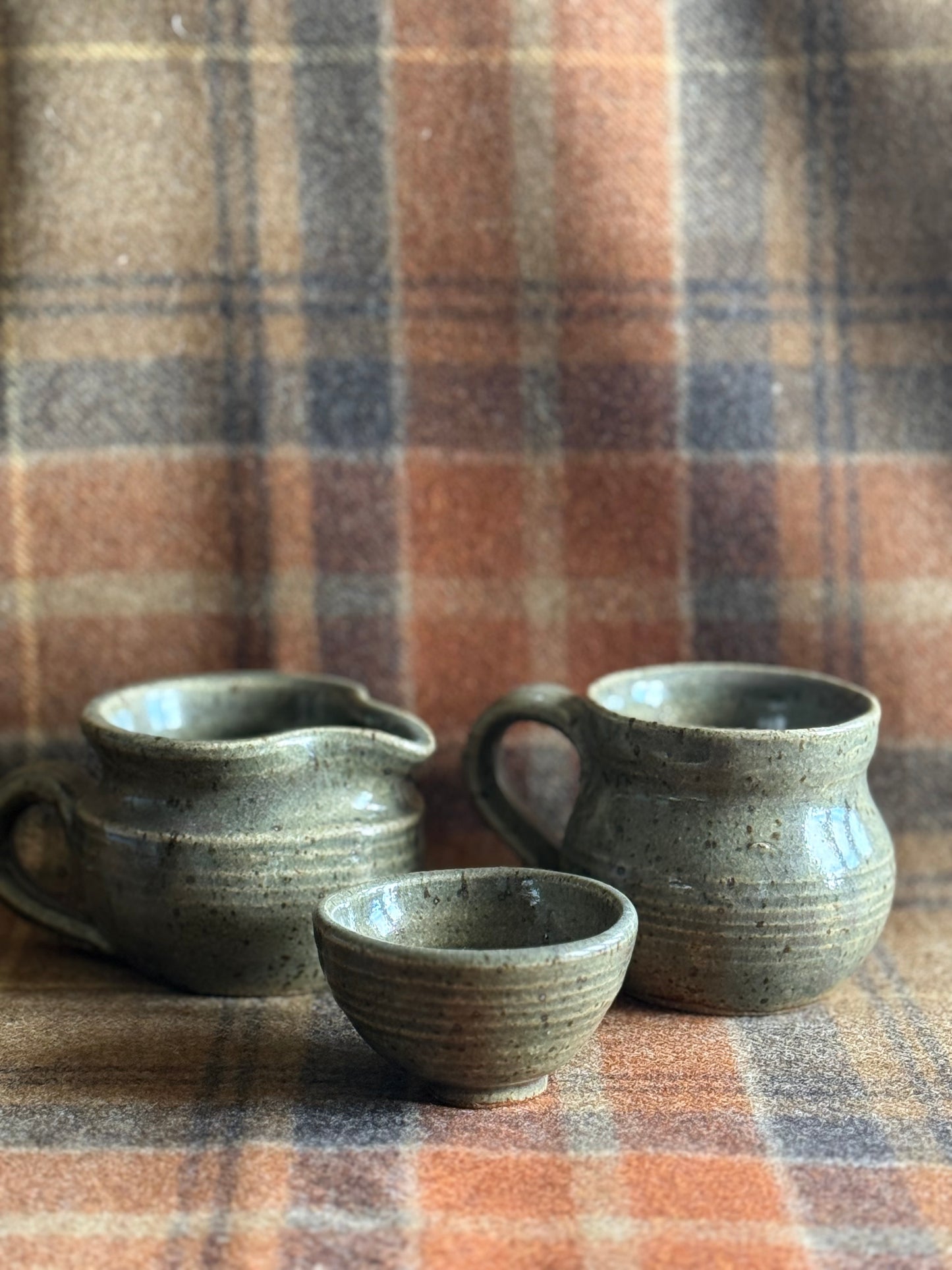 Vintage Handmade studio pottery set.