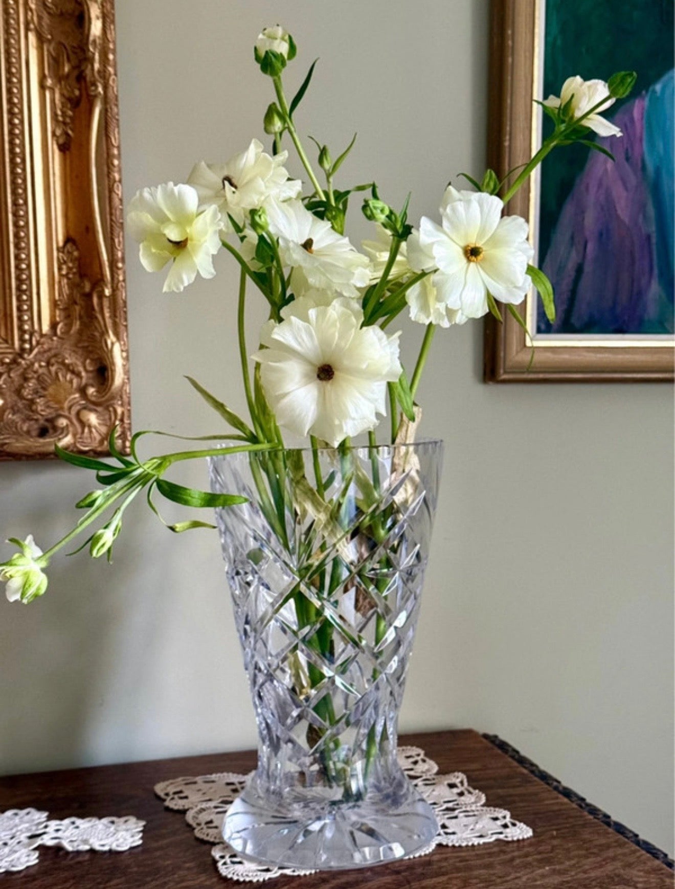 Vintage Elegant Cut Crystal Vase