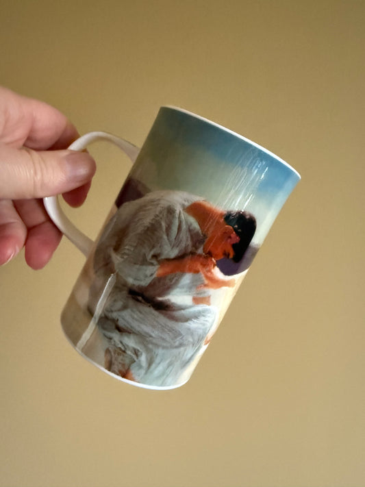 Vintage, art fine bone china mug.
