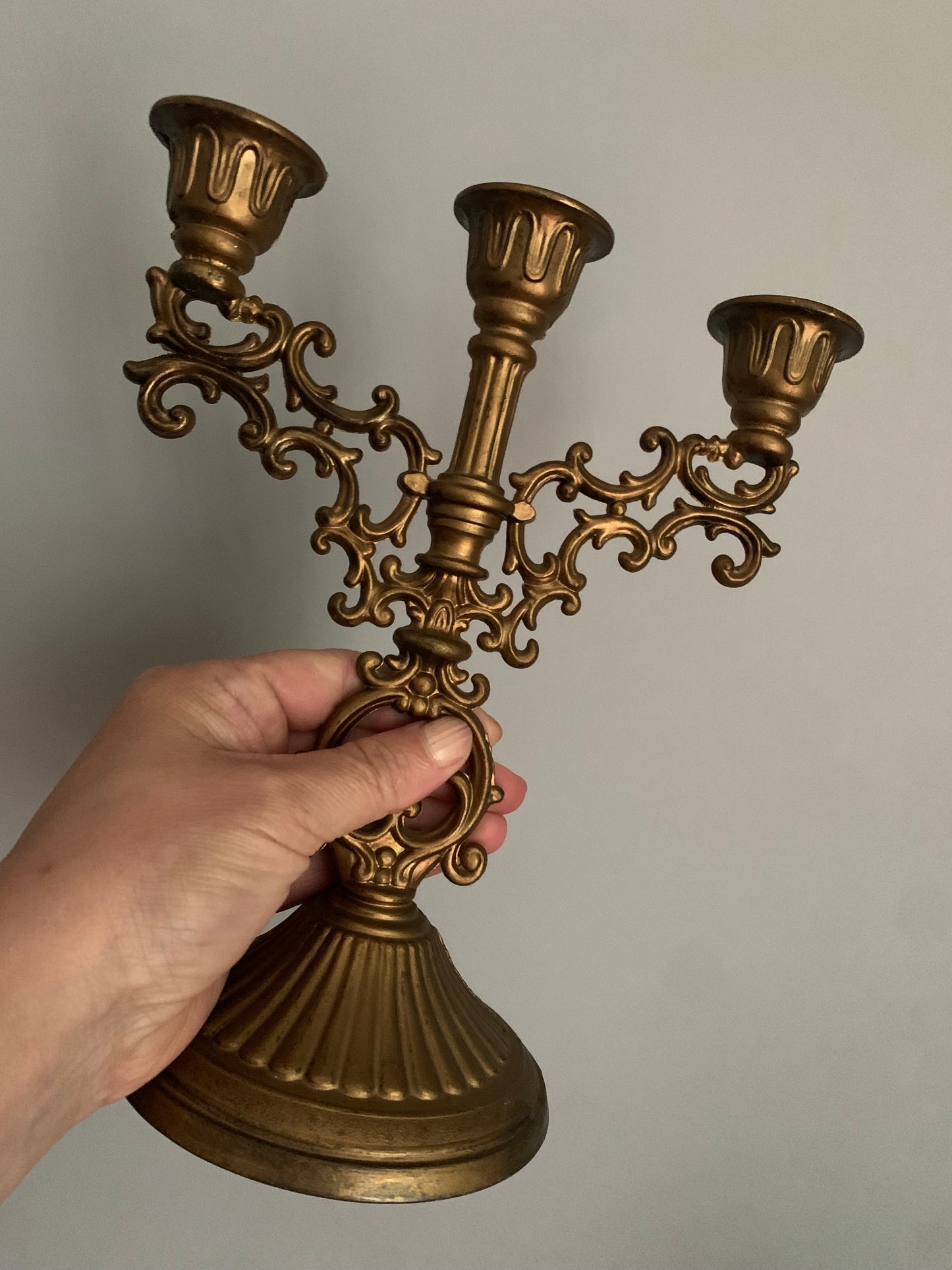 Vintage brass candlesticks.